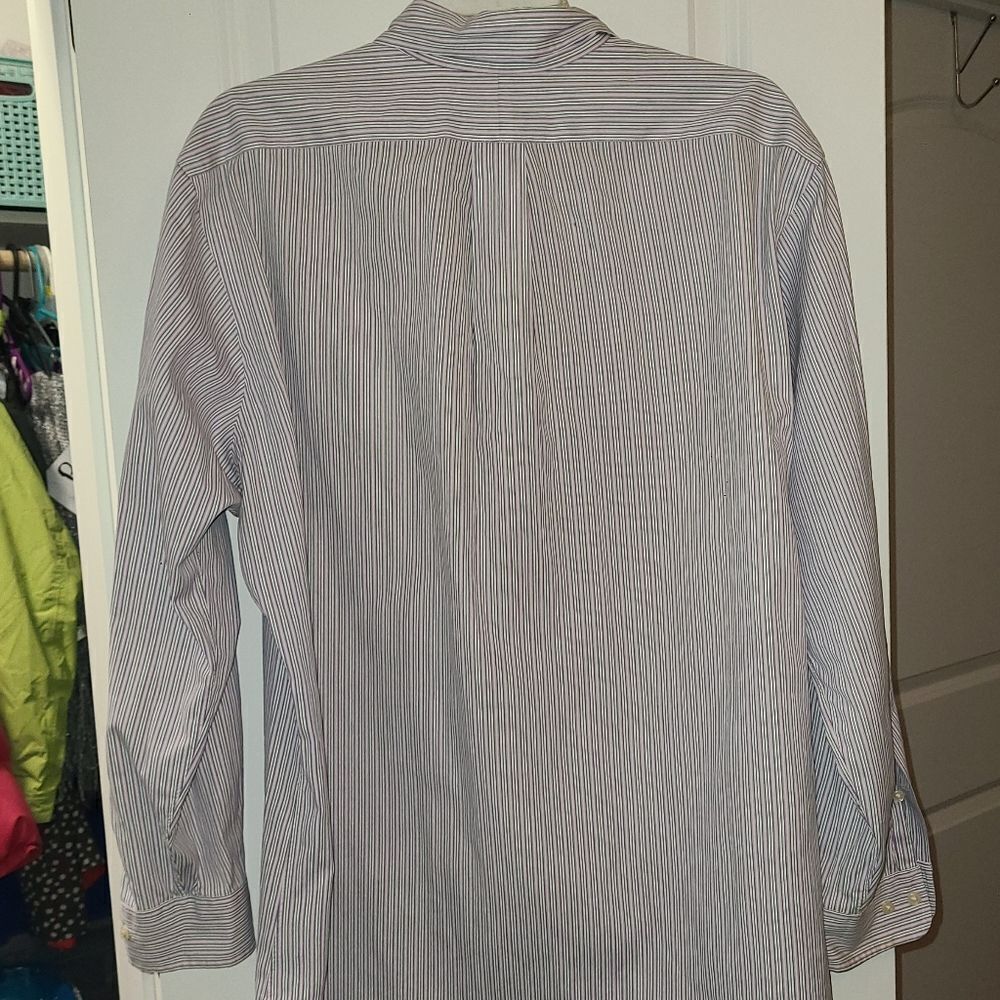 Ralph Lauren Classic Fit Men's Pinstripe Dress Shirt - Picture 8 of 10